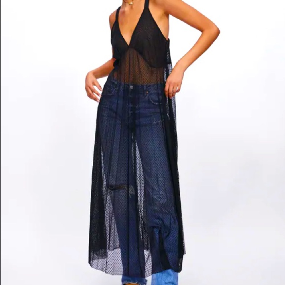 NWT ZARA Pleated Textured Weave Dress